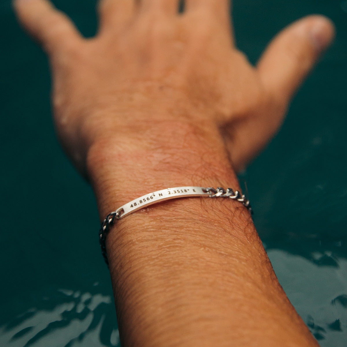 Waterproof Bracelet Custom Men's Engraved Bracelet 