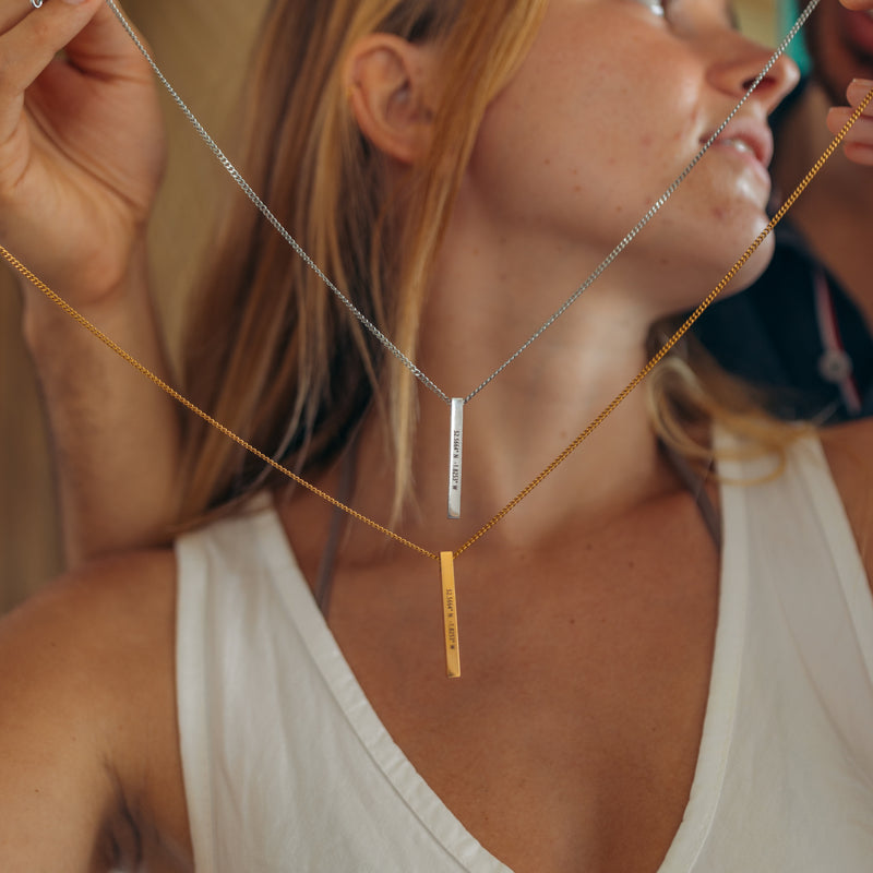 Custom Bar Necklace Set