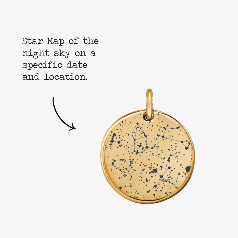 The Night Sky - Custom Star Map - Pendant